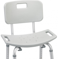 Image of Deluxe Aluminum Bath Chair With Back